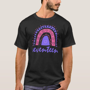Camiseta Arcoiris de diecisiete años 17 cumpleaños para Chi