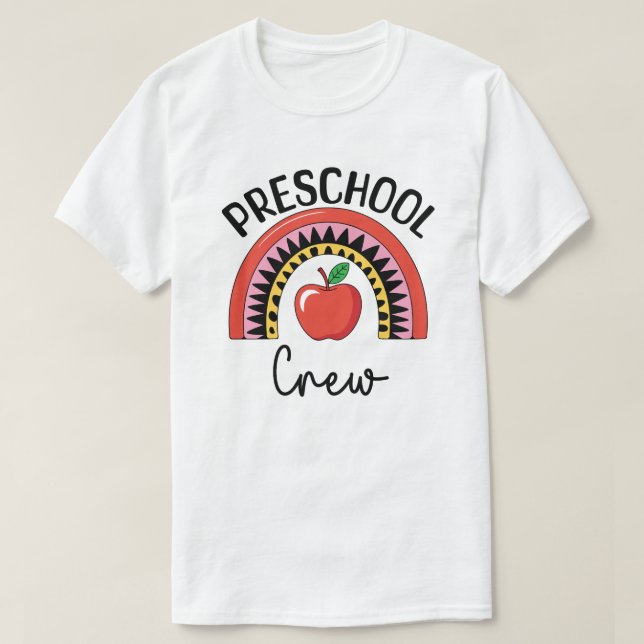 Camiseta Arcoiris de equipos preescolares (Diseño del anverso)