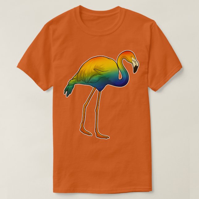 Camiseta Arcoiris de Flamingo (Diseño del anverso)