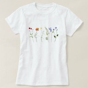 Camiseta Arcoíris de Flor Silvestre Orgullo LGBTQ