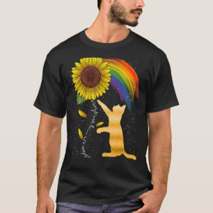 Camiseta Arcoiris De Giro Gato Para Mujeres De Gato Gato