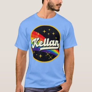 Camiseta Arcoiris de Kellan al estilo de vintage espacial