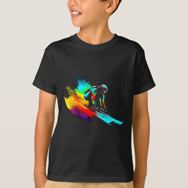 Camiseta Arcoiris de la Carreras de esquí (Anverso)