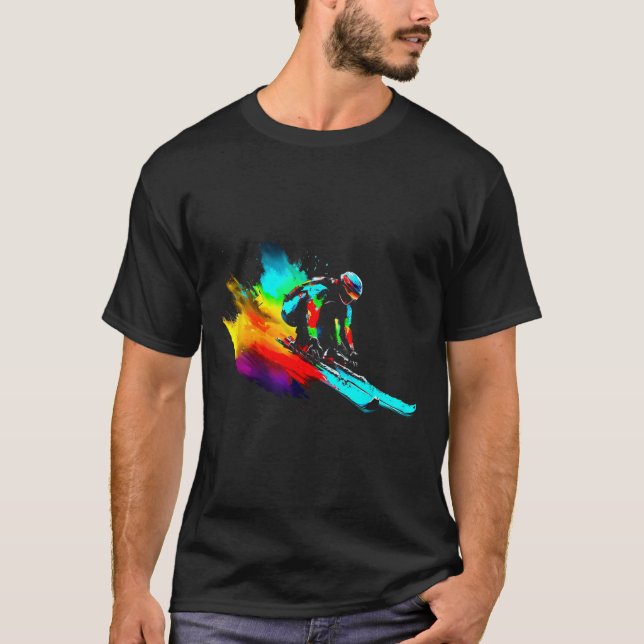 Camiseta Arcoiris de la Carreras de esquí (Anverso)