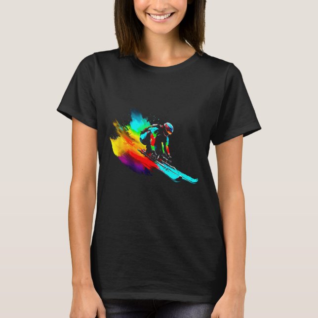Camiseta Arcoiris de la Carreras de esquí (Anverso)
