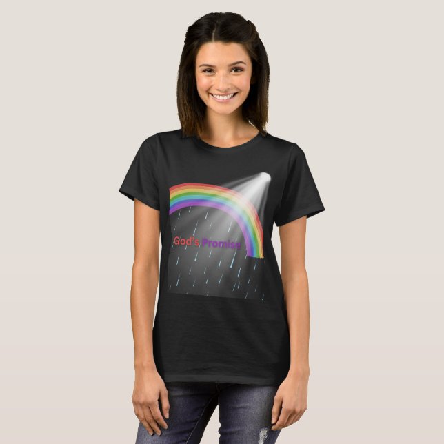 Camiseta arcoíris de la promesa de Dios (Anverso completo)