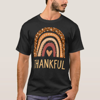 Camiseta Arcoiris De Leopardo De Gracias Para La Familia De