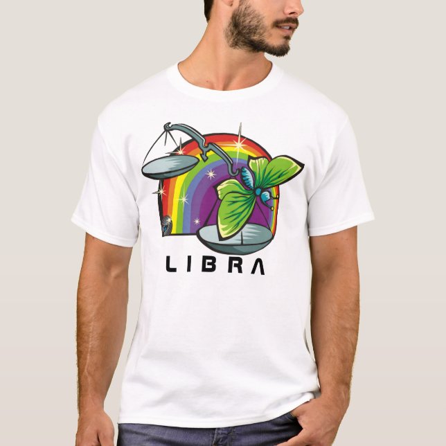 Camiseta Arcoiris de los años 1980 con escala de Libra (Anverso)