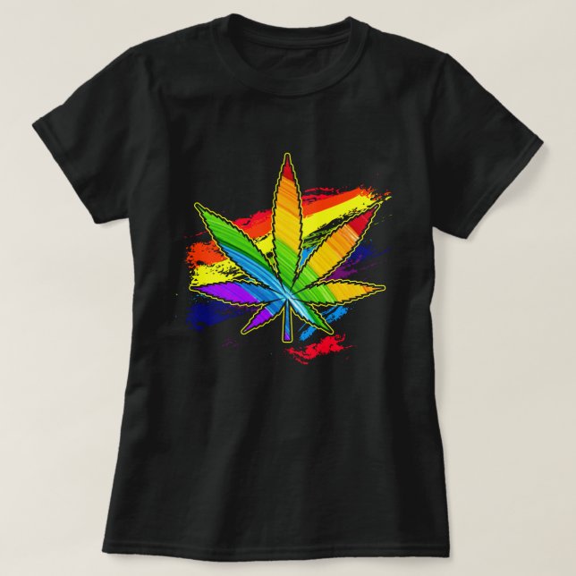 Camiseta Arcoiris de maleza (Diseño del anverso)