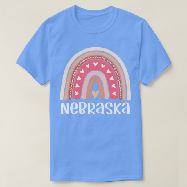Camiseta Arcoiris de Nebraska para mujeres y Chicas (Diseño del anverso)
