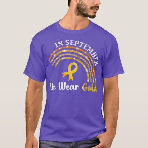 Camiseta Arcoiris De Oro En Septiembre Usamos Niños De Oro