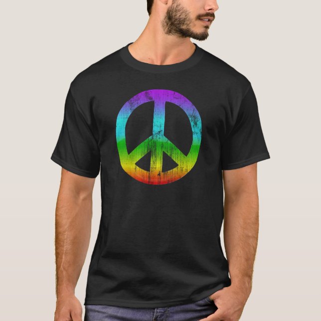 Camiseta Arcoiris de paz angustiada (Anverso)