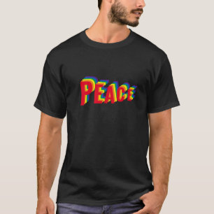 Camiseta Arcoiris de paz orgullo moderno de tipografía de s