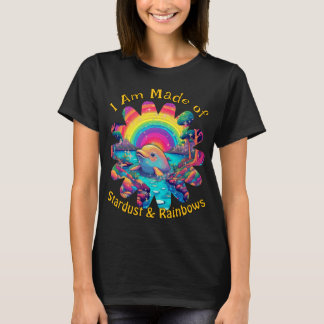 Camiseta Arcoíris de Polvo de Estrellas Delfín Vibraciones