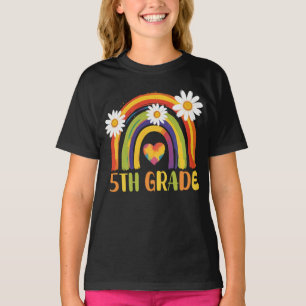Camiseta Arcoiris de quinto grado de vuelta a la escuela de