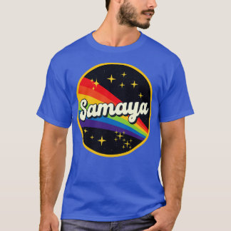 Camiseta Arcoiris de Samaya en estilo vintage espacial