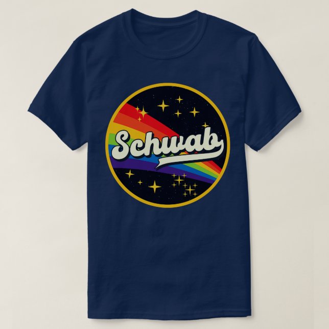 Camiseta Arcoiris De Schwab En Estilo Vintage Espacial (Diseño del anverso)
