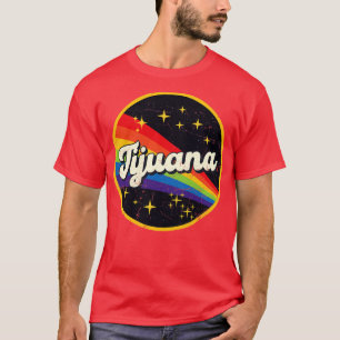 Camiseta Arcoiris de Tijuana en el espacio en estilo grunge