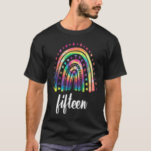 Camiseta Arcoiris de tinte de 15 años 15 cumpleaños 15