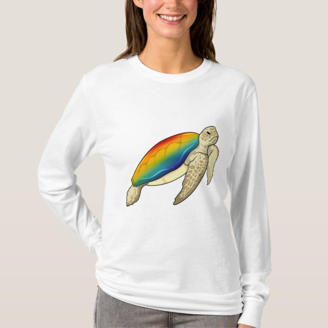 Camiseta Arcoiris de tortuga (Anverso)
