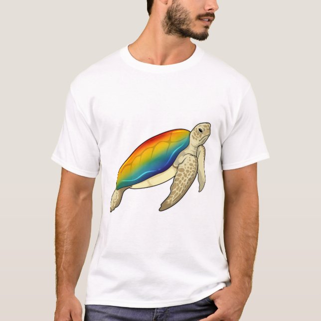 Camiseta Arcoiris de tortuga (Anverso)
