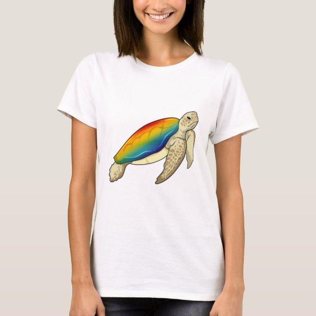 Camiseta Arcoiris de tortuga (Anverso)