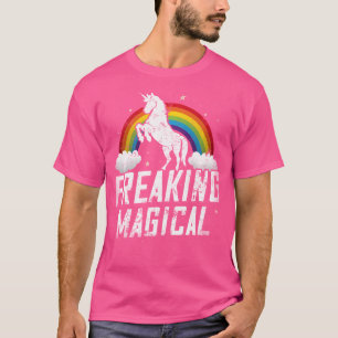 Camiseta Arcoíris de Unicornio Adulto Mágico Retro Divertid