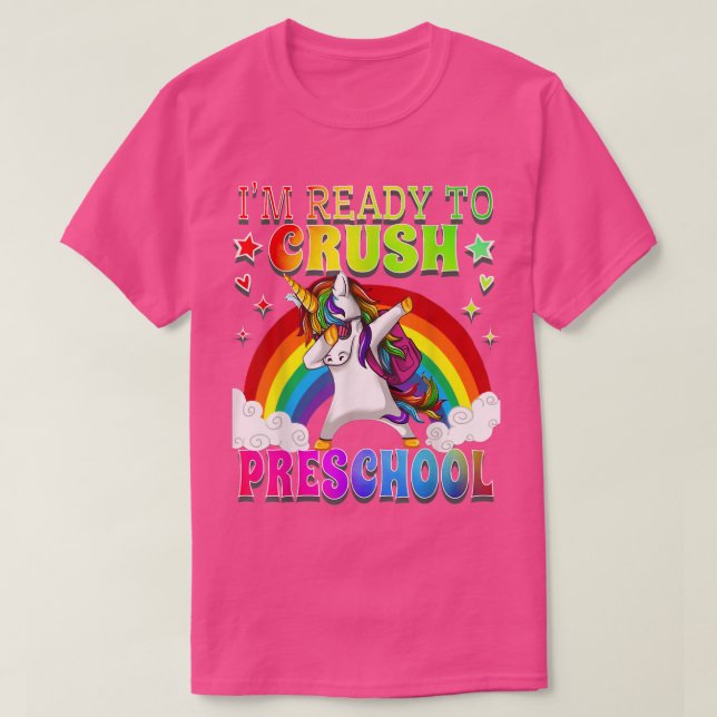 Camiseta Arcoiris de Unicornio que estoy listo para aplasta (Diseño del anverso)