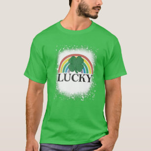 Camiseta Arcoiris del Día de Patrick en Shamrock Lucky Blea