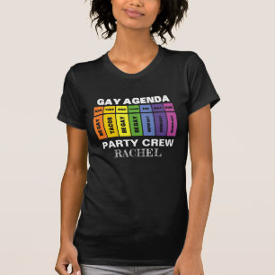 Camiseta Arcoiris del equipo Fiesta LGBT personalizado Gay