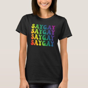 Camiseta Arcoiris dicen gay decimos mes de orgullo LGBT gay