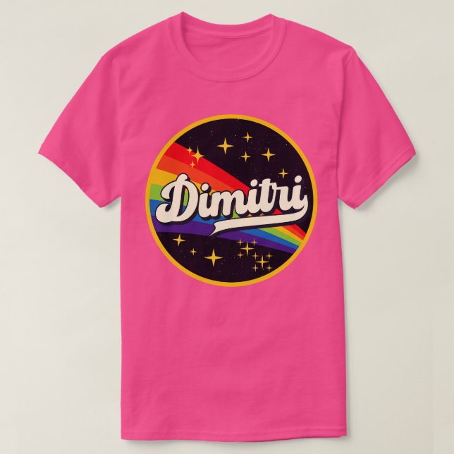 Camiseta Arcoiris Dimitri En Estilo Vintage Espacial (Diseño del anverso)