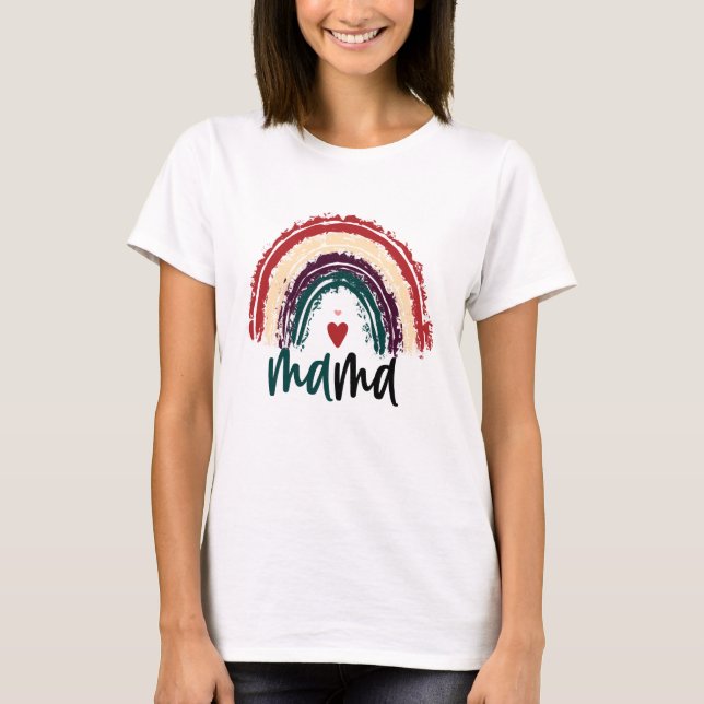 Camiseta Arcoiris, elegante idea de regalo del Día de la Ma (Anverso)