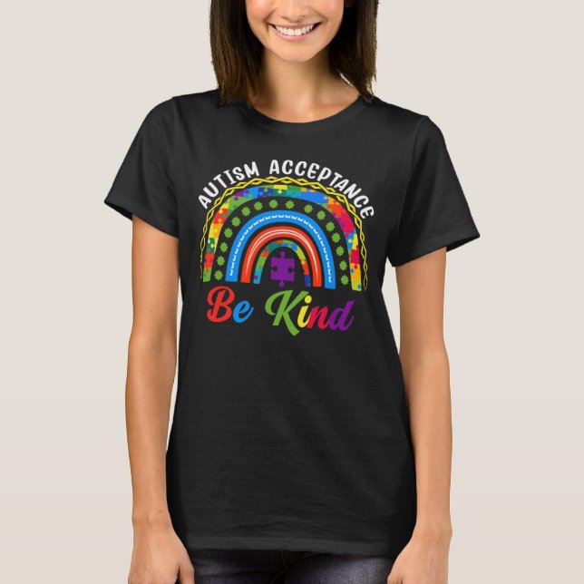 Camiseta Arcoiris elige amabilidad sé autismo conciencia a (Anverso)