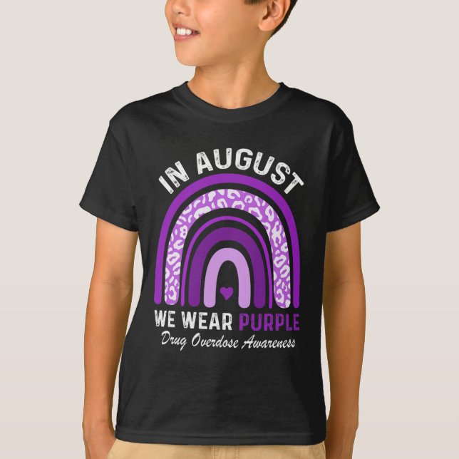 Camiseta Arcoiris en agosto usamos sobredosis de droga púrp (Anverso)