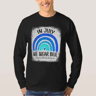 Camiseta Arcoiris En Julio Usamos Artritis Juvenil Azul Aw