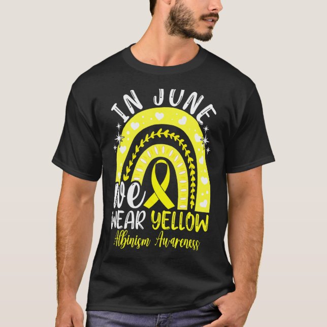 Camiseta Arcoiris En Junio Usamos Conciencia Del Albinismo  (Anverso)