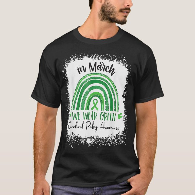 Camiseta Arcoiris En Marzo Usamos Una Parálisis Cerebral Ve (Anverso)