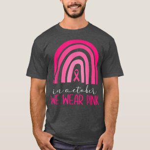 Camiseta Arcoiris En Octubre Usamos El Cáncer De Mama Rosa