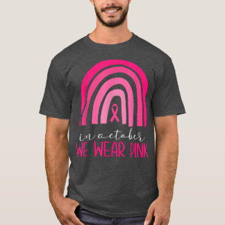 Camiseta Arcoiris En Octubre Usamos El Cáncer De Mama Rosa