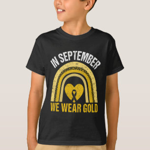 Camiseta Arcoiris En Septiembre Usamos Cáncer De Niños De O
