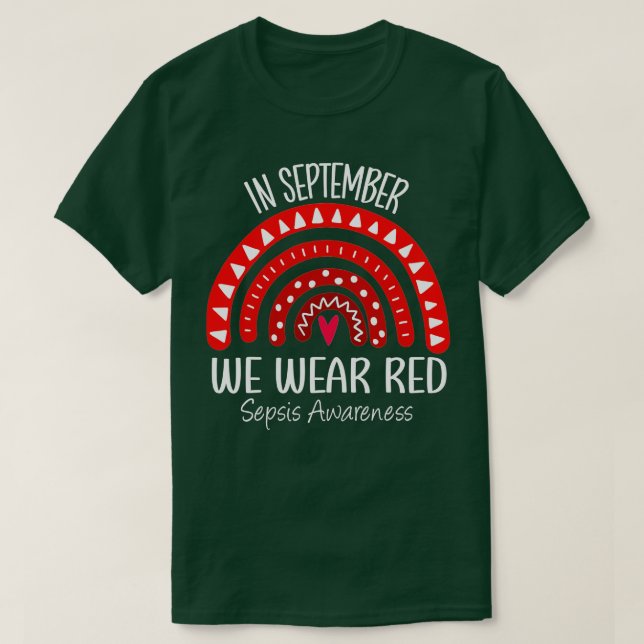 Camiseta Arcoiris En Septiembre Usamos Conciencia Sobre La  (Diseño del anverso)