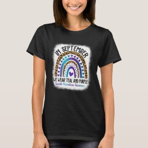 Camiseta Arcoiris En Septiembre Usamos Suicidio Verde azula