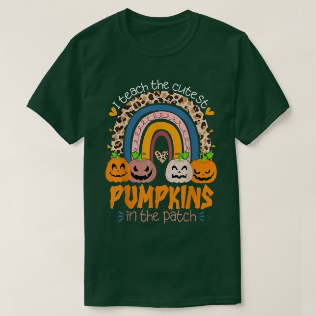 Camiseta Arcoiris Enseño Las Calabazas Más Cuidadosas En El (Diseño del anverso)