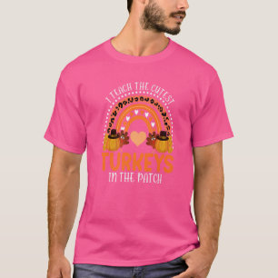 Camiseta Arcoiris Enseño Los Pavos Más Cuidadosos En El Par