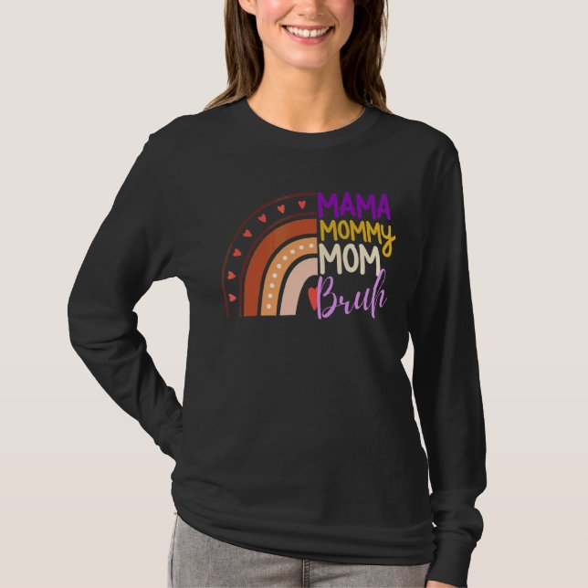 Camiseta Arcoiris Feliz Día de la Madre Mamá Mamá Mamá Brum (Anverso)
