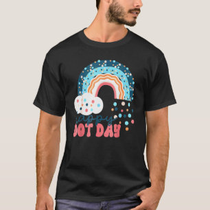 Camiseta Arcoíris Feliz Lunares Divertido Internacional Pun