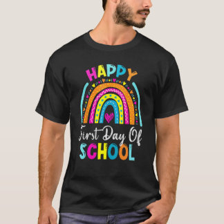 Camiseta Arcoiris Feliz primer día de colegio de vuelta a l