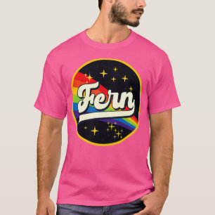 Camiseta Arcoiris Fern en el Espacio Estilo de la Vintage