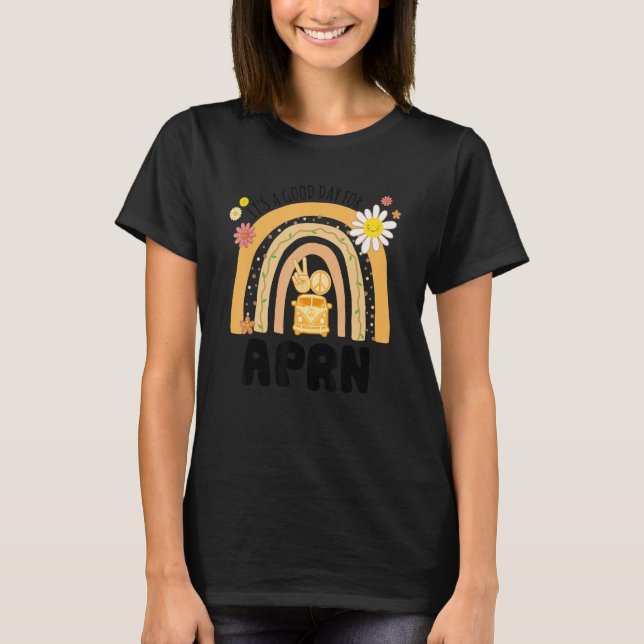 Camiseta Arcoiris Groovy Paz APRN Vintage (Anverso)